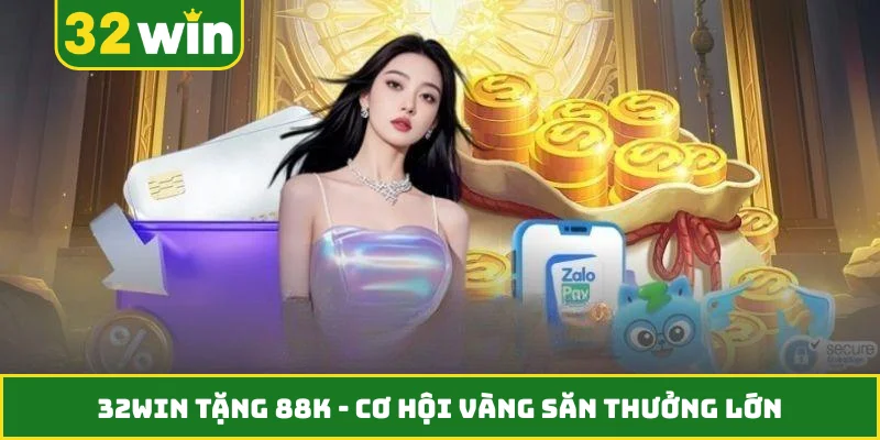 32WIN Tặng 88K - Cơ Hội Vàng Săn Thưởng Lớn Cho Tân Thủ